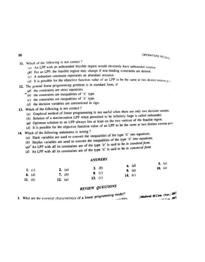 LPU Question Paper Mth 165 Download MCQ Set