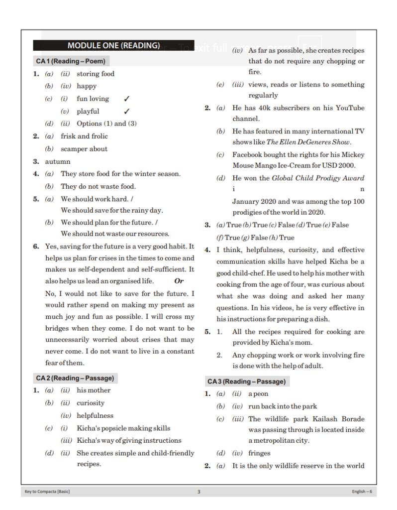 BBC Compacta Class 6 Module 1