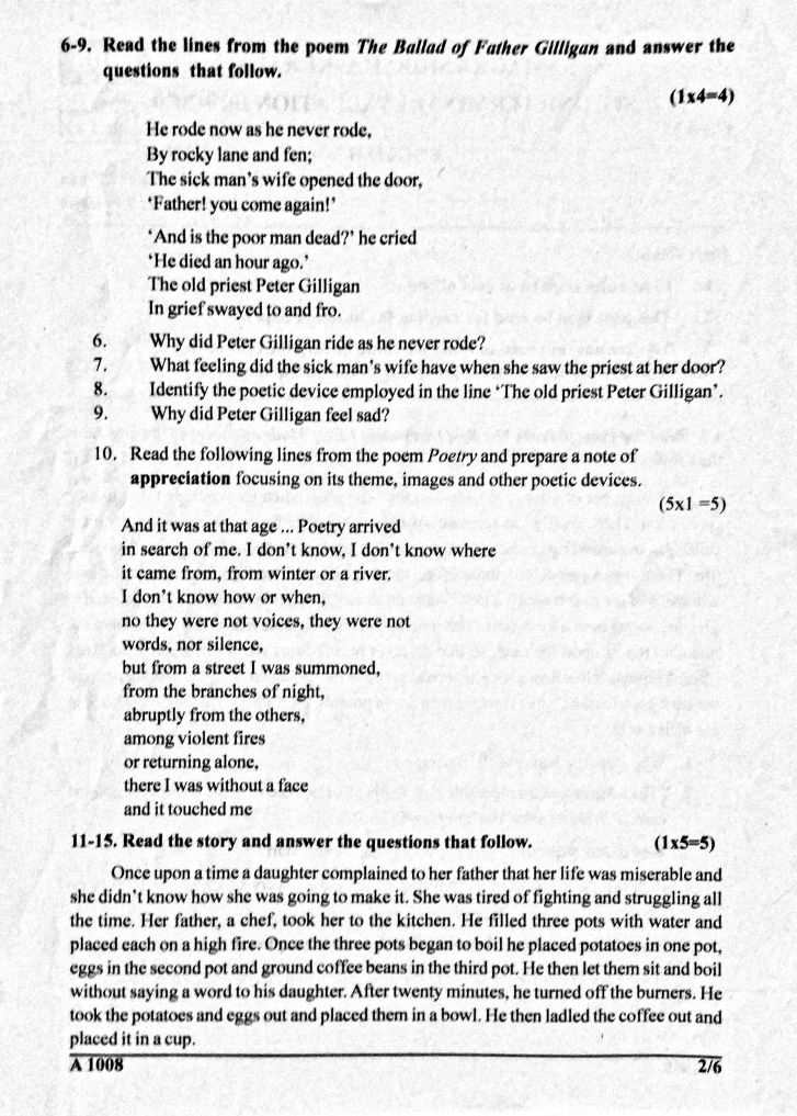 Christmas Exam Question Paper 2019 All Subjects